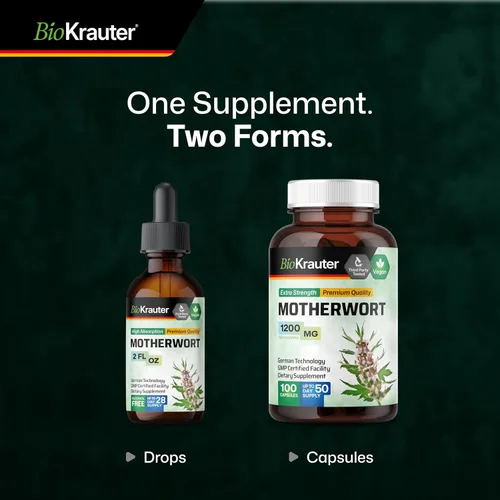 Miniatura 8 de BIO KRAUTER® Suplementos de perimenopausia y menopausia para mujeres* - Tintura vegana de agripalma de 2 onzas líquidas Suministro de 28 días