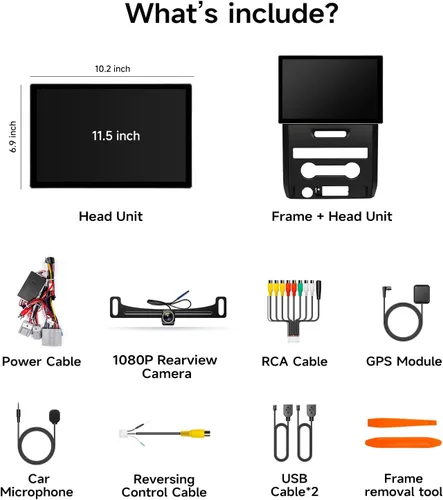 Miniatura 9 de 11.5 '' coche Radios estéreo actualización para Ford F150 2009 2010 2011 2012 con Carplay inalámbrico/Android auto/pantalla táctil/navegación GPS/HD