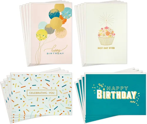 Miniatura 8 de Hallmark - Juego de tarjetas de cumpleaños, fiesta de disco (16 tarjetas con sobres)
