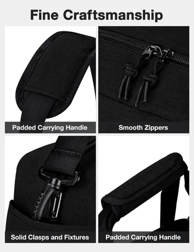 Miniatura 4 de Noozion Bolsa de gimnasio pequeña de 14 pulgadas para mujeres y hombres, mini bolsa de lona ligera con múltiples bolsillos, bolsa deportiva