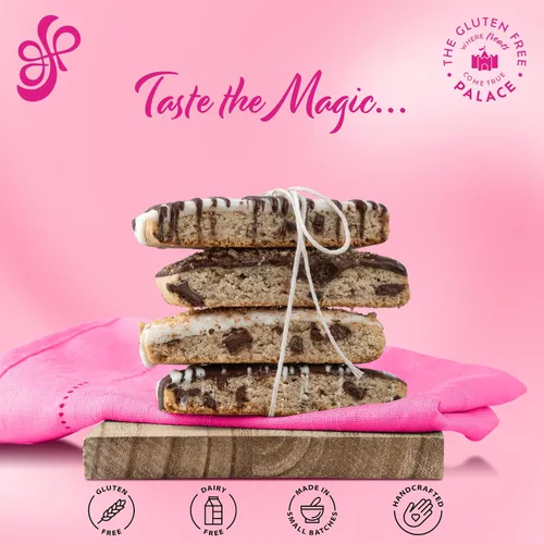 Miniatura 6 de Cesta de regalo de galletas Palace Biscotti sin gluten, surtido de galletas de chocolate sin gluten, cesta gourmet de galletas de biscotti, sin