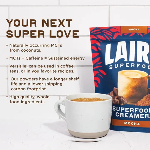 Miniatura 7 de Laird Superfood Creamer - Crema en polvo sabor a cacao, 8 onzas