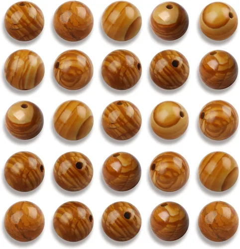 Miniatura 22 de 100 cuentas de jade birmano liso natural de 0.236 pulgadas (0.236 in), cuentas redondas sueltas de piedras preciosas para fabricación de joyas
