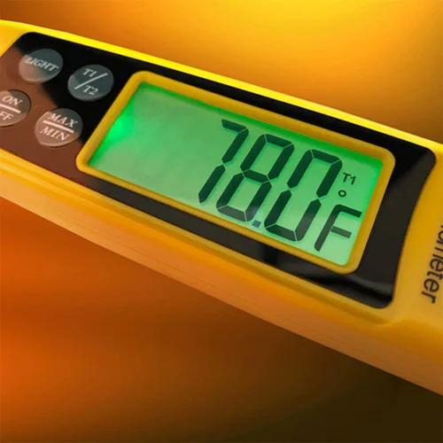 Miniatura 4 de UEi PDT655 - Termómetro de bolsillo plegable de temperatura diferencial, termómetro digital HVAC con pantalla retroiluminada y montaje magnético