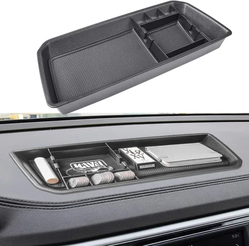 HGWEI Organizador de Tablero Compatible con VW Atlas y Cross Sport 2018 2019 2020 2021 2022 2023 Accesorios, Bandeja de Consola Soporte de Montaje