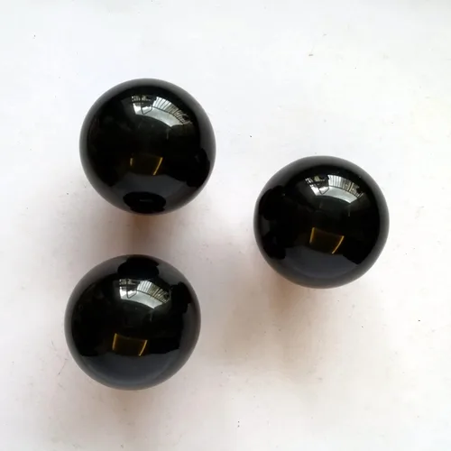 Miniatura 3 de Escultura de esfera de adivinación de cristal curativo de obsidiana negra de 1.575 pulgadas, bola de piedras preciosas, Feng Shui Chakra Aura