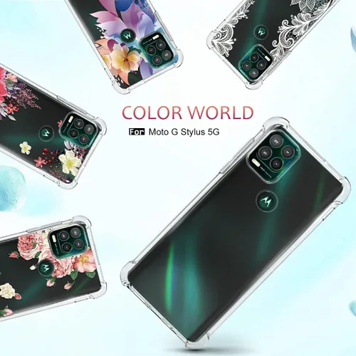 Miniatura 7 de Osophter Funda para Moto G Stylus 5G con 2 protectores de pantalla transparente y esquinas reforzadas, TPU para Motorola Moto G Stylus 5G