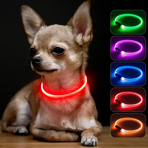 Miniatura 15 de BSEEN Collar LED para Perro - Collar LED para Perro Recargable Resistente al Agua - Collar LED para Mascotas de TPU Cortável para Perros Pequeños