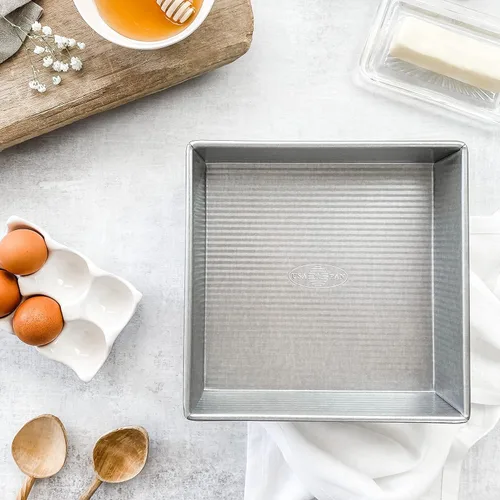 Miniatura 3 de USA Pan Bakeware - Molde cuadrado antiadherente para tartas, 9 pulgadas, acero aluminizado