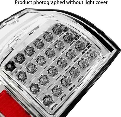 Miniatura 6 de KUAFU Par de luces traseras compatibles con Toyota Tundra Pickup 2007-2013, conjunto de lámpara trasera de freno trasero de plástico para el lado