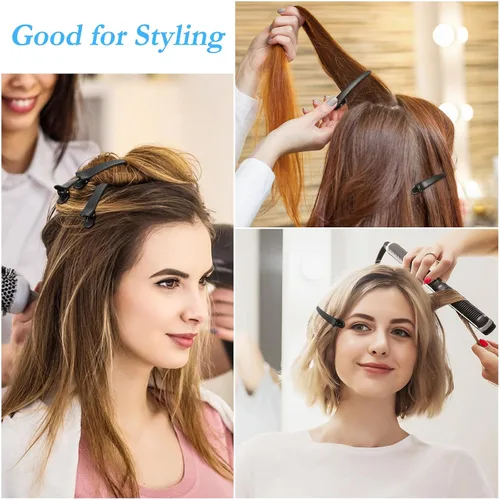 Miniatura 7 de Sublaga - 12 pinzas para el cabello para peinar, antideslizantes, coloridas, de plástico, con diseño de cocodrilo, para mujeres, bebés, niños