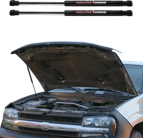 Miniatura 3 de Redline Tuning Sistema QuickLIFT Plus de 21-16008-02 compatible con Chevy Trailblazer 2002-2011 (todos los componentes negros) Hood Quicklift Plus