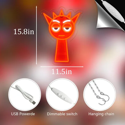Miniatura 3 de Letreros de neón de juego AHlove para decoración de pared, luces LED de neón de anime para dormitorio, cueva de hombre, regalos de cumpleaños