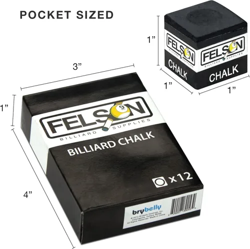 Miniatura 7 de Felson - Cubos de tiza para billar Accesorios de mesa de billar Tiza para taco de piscina y caja de almacenamiento