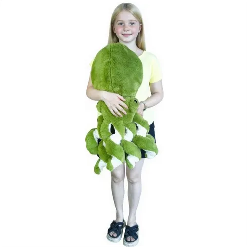 Miniatura 4 de AIRROAD Pulpo gigante de peluche (verde) de 36 pulgadas de largo, tacto súper suave, libera la presión del trabajo y la vida, para niños y adultos.