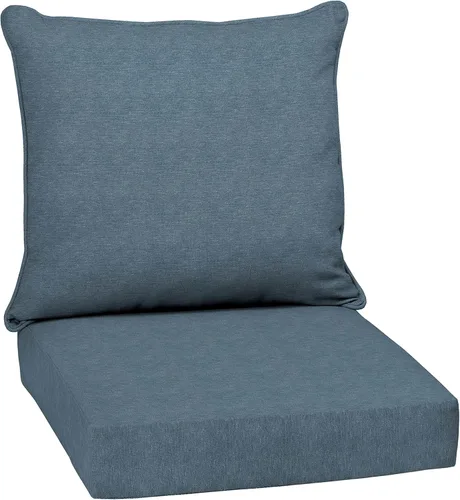 Miniatura 54 de Arden Outdoor Deep Seat Cushion Set, 24 x 24 pulgadas, Cojín para exteriores resistente al clima, a la lluvia y a la decoloración para silla, sofá