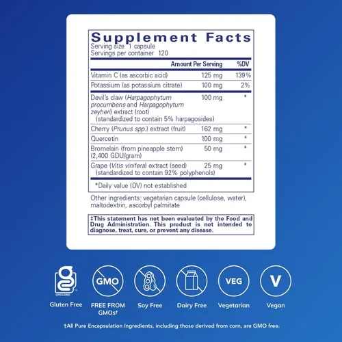 Miniatura 2 de Pure Encapsulations - Fórmula de ácido úrico - Suplemento hipoalergénico con vitaminas y extractos de hierbas para apoyar el metabolismo saludable