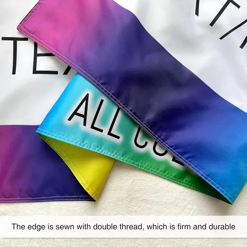 Miniatura 4 de Bandera personalizada de doble cara de 3 x 5 pies – Banderas personalizadas para exteriores – Diseña tu propio logotipo/imagen/foto/texto