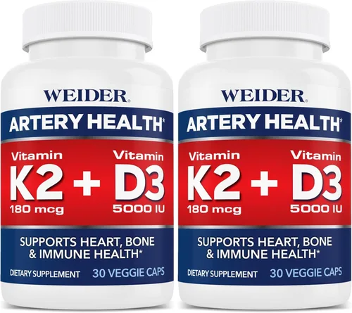 Miniatura 8 de Weider Artery Health - Flexibilidad arterial y salud cardíaca - con vitamina K2, D3 y jengibre - Apoyo óseo e inmunológico* - Sin gluten y vegano