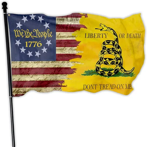 Bandera de 3 x 5 pies 1776 bandera americana retro bandera de la libertad de poliéster doble cara impresión espejo para habitación exterior patio