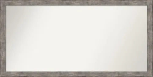 Miniatura 151 de Amanti Art Silver Bathroom Mirror for Over Sink, 24x49 Custom Made Marred Pewter Rectangle Vanity Mirror, Oversize Casual Wood Frame, Hangs Estaño