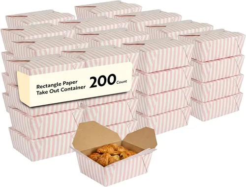 Miniatura 21 de Restaurantware Bio Tek - Cajas para llevar de 30 onzas, 200 loncheras para llevar, cierre de tabulación, resistentes al calor, desechables, de papel