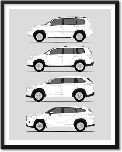 Miniatura 16 de Idea Network Póster hecho a mano compatible con Toyota FJ Cruiser, arte de pared impreso hecho a mano, decoración de los BJ, FJ25, FJ40, FJ43, FJ45