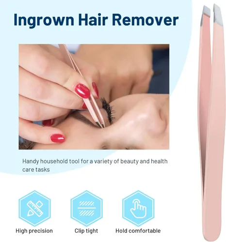 Miniatura 4 de WSYUB Pinzas para eliminar puntos negros, pinzas de pelo encarnado, extractor de espinillas de precisión, pinzas de celda, pinzas para cabello