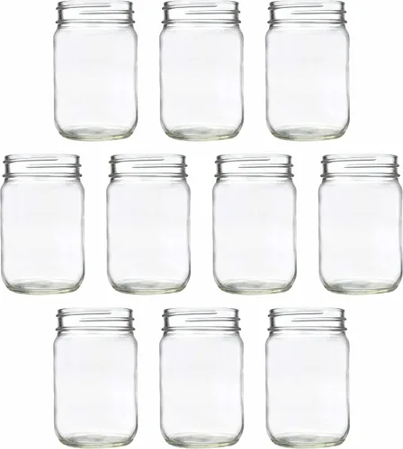 Miniatura 8 de DISCOUNT PROMOS Tarros de vidrio decorativos personalizados de 12 onzas, juego de 50 unidades, tarros de vidrio para avena durante la noche, dulces