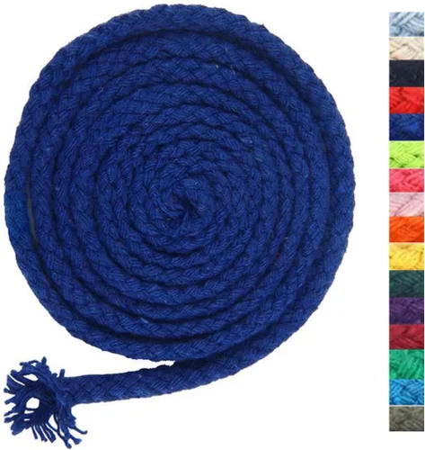 Miniatura 23 de 5 mm * 90 m Cuerda de macramé de algodón natural de 8 hebras para manualidades, hilo para tejer, para colgar en la pared y manualidades DIY (HPK)
