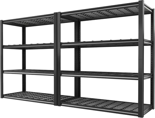 Miniatura 19 de REIBII Estantería de garaje de 48.2 pulgadas de ancho, estantes de almacenamiento de 3000 libras, estante de metal ajustable resistente, estantes