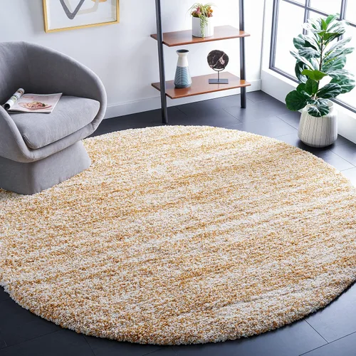 Miniatura 5 de SAFAVIEH Hudson Shag Collection - Alfombra decorativa de 2 x 3 pies, color marfil y azul marino, no desprende pelusa y de fácil cuidado, 2 pulgadas