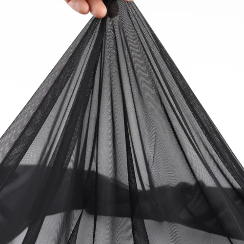 Miniatura 4 de Malla elástica superfina de 4 vías de nailon y elastano, precortada 5 yardas de largo 60 pulgadas de ancho, ligera transparente (negro)