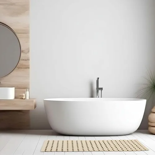 Miniatura 7 de AceOrbit Tapete con peso antideslizante para bañera, tapete de baño texturizado de elastómero termoplástico (TPE) para superficies texturizadas