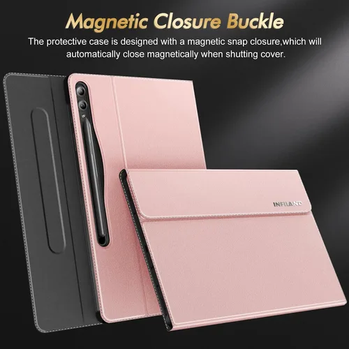 Miniatura 3 de INFILAND Funda para Galaxy Tab S10+ Plus 2024, S9+ Plus, S9 FE Plus, funda de soporte multiángulo compatible con Samsung Tab S10 Plus/S9 Plus/S9 FE