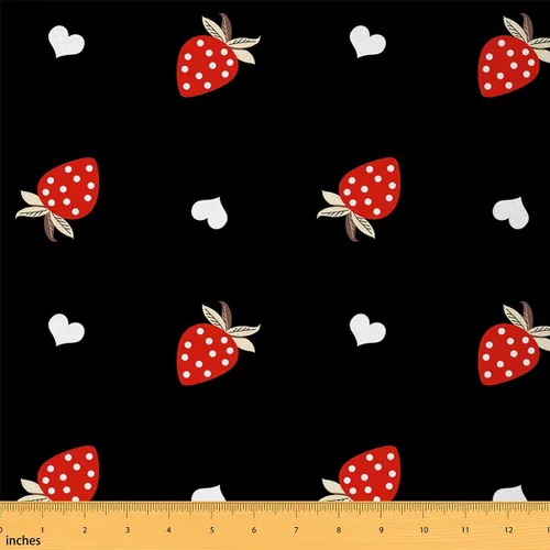 Miniatura 28 de The Yard - Tela Kawaii – Tapicería decorativa de fresa roja para mujeres, niñas y niños – Lindo arte impermeable para exteriores – 1 yarda, rosa