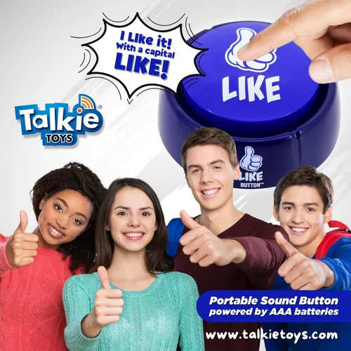 Miniatura 5 de Talkie Toys Products Botón Me gusta – 8 refranes divertidos – Botón parlante divertido para juegos, curiosidades, regalo político, humor de oficina