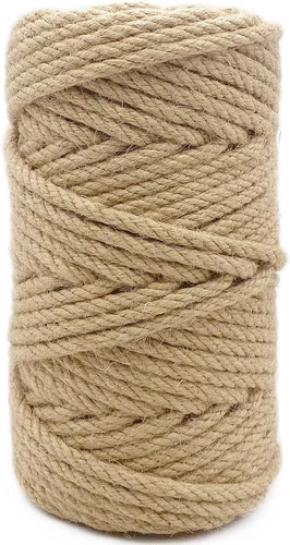 Miniatura 9 de Leecogo Cuerda de yute de 0.157 in de 164 pies resistente y gruesa para jardinería, manualidades, embalaje, reciclaje y decoración del hogar