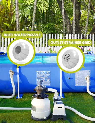 Miniatura 9 de SUMMERBUDDY Piezas de piscina sobre el suelo, pieza de repuesto de bomba de piscina para Intex/Bestway/Coleman con válvula de émbolo, colador