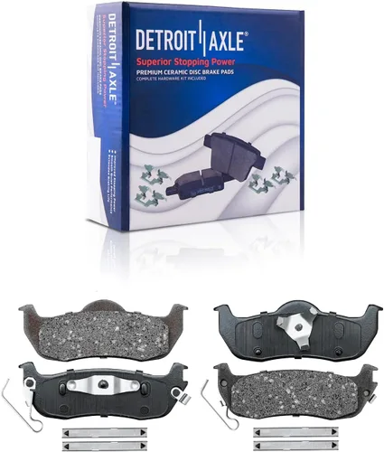 Miniatura 4 de Detroit Axle - Kit de freno trasero para Jeep Grand Cherokee Commander 05-10 Rotores de freno de disco 2005 2006 2007 2008 2009 2010 repuesto