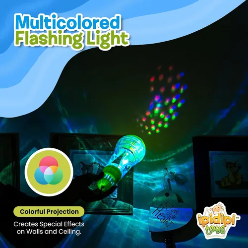 Miniatura 4 de IPIDIPI TOYS - Micrófono de eco para niños, micrófono mágico para niños pequeños con luz intermitente multicolor, terapia del habla y juguete