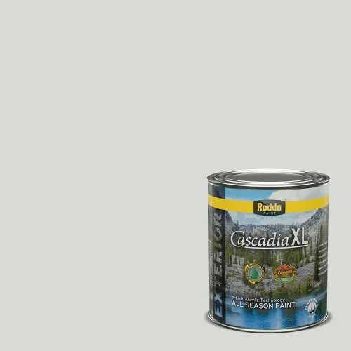 Miniatura 124 de Rodda Paint CASCADIA XL - Pintura e imprimación satinada para exteriores en uno, cuarto de galón, blanco abstracto