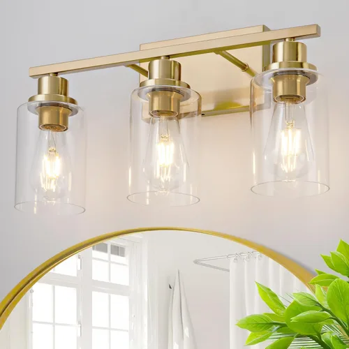 Miniatura 9 de 4 Luces Accesorios de Iluminación para Baño Níquel Cepillado Luz de Tocador Sobre Espejo Moderno Estilo Granja Apliques de Iluminación de Pared