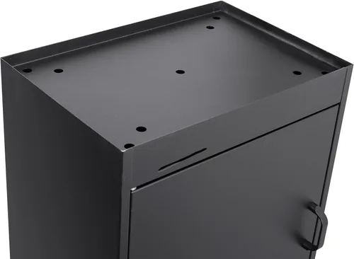 Miniatura 5 de Winbest Caja de correo de acero con ranura de caída con cerradura de piso independiente con compartimento para paquetes, color negro
