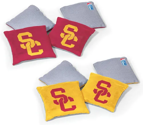 Miniatura 44 de Wild Sports - Puf de doble cara NCAA College de 8 unidades, bolsas de lanzamiento prémium para juego de cornhole, ideal para portones traseros