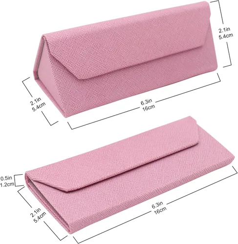 Miniatura 204 de Real Sic Funda para lentes de sol para hombres y mujeres, soporte magnético plegable para lentes de sol, inspirado en el color sólido