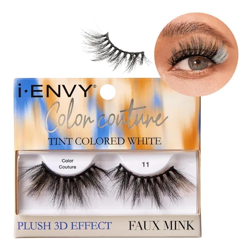 Miniatura 14 de iENVY - Pestañas postizas de imitación de visón de color, pestañas de colores mixtos, máxima esponjosidad y volumen, pestañas postizas (rosa tintado)
