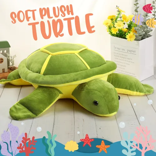 Miniatura 2 de Liliful Peluche de tortuga marina gigante, suave y grande, almohada de tortuga marina para niños y niñas, regalos para el día de la madre