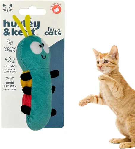 Miniatura 23 de Huxley & Kent Juguete de Peluche para Gatos - Juguete Interactivo de Hierba Gatera para Gatos y Gatitos - Suave con Crujido y Hierba Gatera