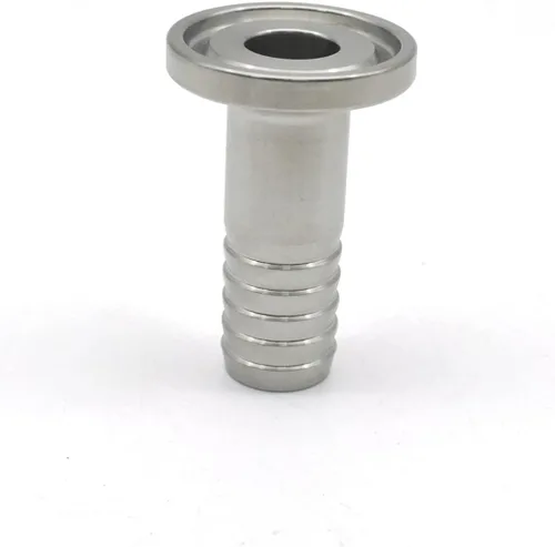 Miniatura 3 de Adaptador de púas de manguera de abrazadera triple SS316 de 1/2 "con brida 0.992 in manguera sanitaria instalación de tubería